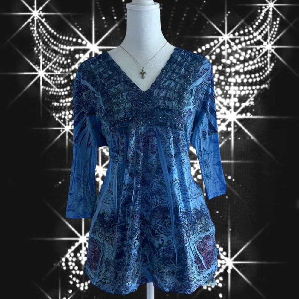 Y2k whimsical fairy boho grunge tunic blouse